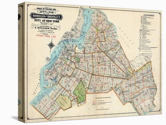 Brooklyn Map 1916-null-Premier Image Canvas