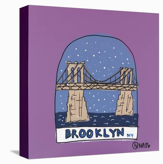 Brooklyn Snow Globe-Brian Nash-Stretched Canvas