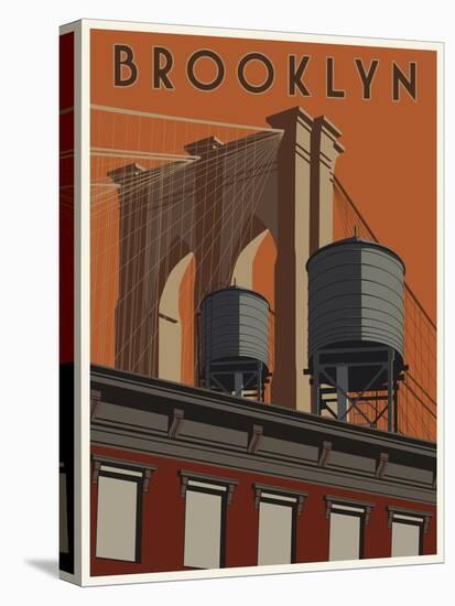 Brooklyn Travel Poster-Steve Thomas-Premier Image Canvas
