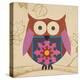 Brown Boho Owl-Hope Smith-Stretched Canvas