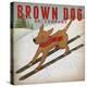Brown Dog Ski Co-Ryan Fowler-Stretched Canvas