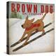 Brown Dog Ski Co-Ryan Fowler-Stretched Canvas