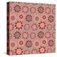 Brown Doodle Seamless Flower Pattern-nad_o-Stretched Canvas