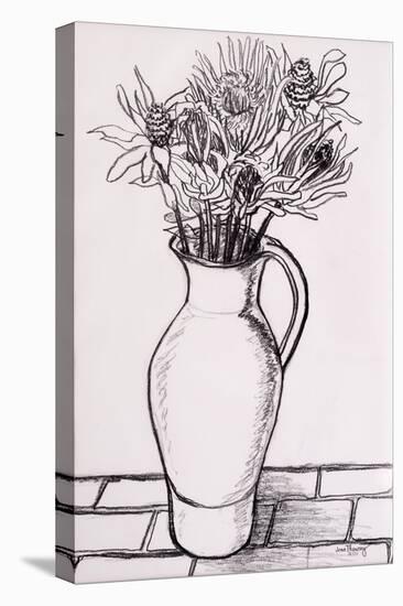 Brown Jug with Dried Flowers, 2000-Joan Thewsey-Premier Image Canvas