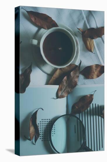 Brown Leaves and a Cup of Coffee-Carolina Hernandez-Premier Image Canvas