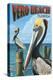 Brown Pelicans - Vero Beach, Florida-Lantern Press-Stretched Canvas