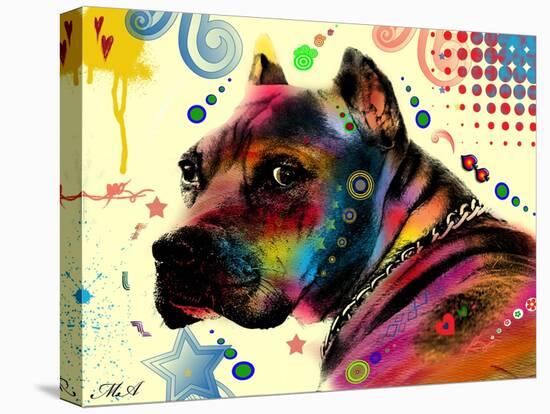 Brown Pitbull Brown Eyes Look 2-Mark Ashkenazi-Premier Image Canvas