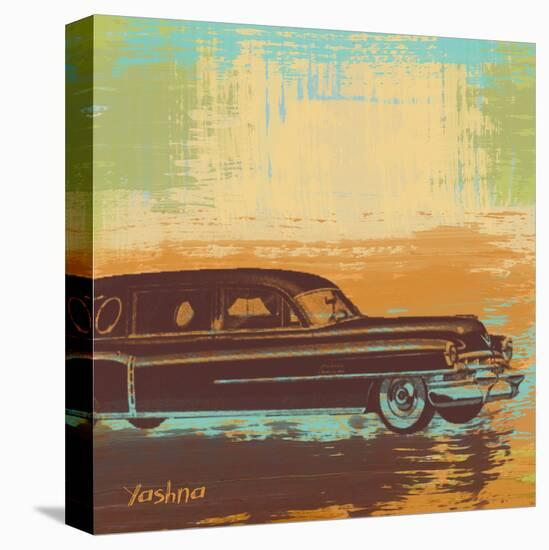 Brown Retro Car I-Yashna-Stretched Canvas