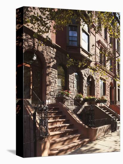 Brownstone Buildings in Harlem, Manhattan, New York City, USA-Jon Arnold-Premier Image Canvas