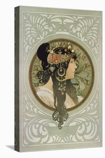 Brunette, 1897-Alphonse Mucha-Premier Image Canvas