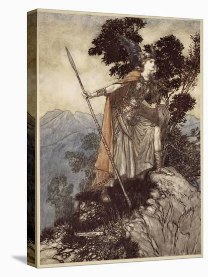 Brunnhilde, from 'The Rhinegold and the Valkyrie', 1910-Arthur Rackham-Premier Image Canvas