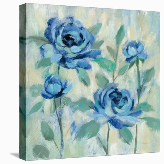 Brushy Blue Flowers I-Silvia Vassileva-Stretched Canvas