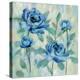 Brushy Blue Flowers I-Silvia Vassileva-Stretched Canvas