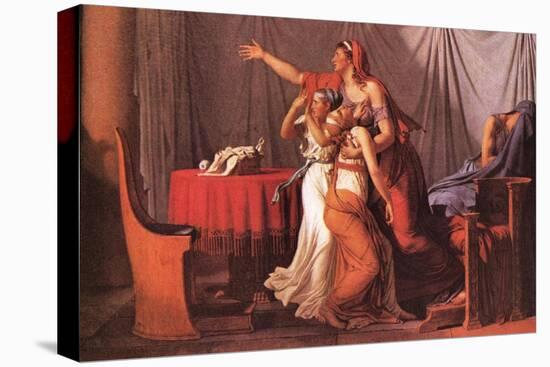 Brutus Liktoren Bring His Dead Sons-Jacques-Louis David-Stretched Canvas
