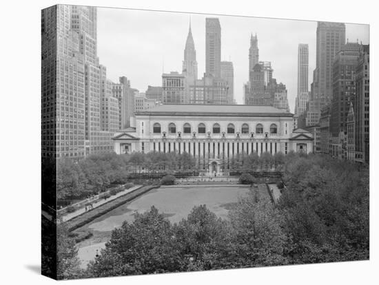 Bryant Park Looking toward Public Library-Philip Gendreau-Premier Image Canvas