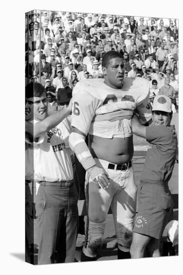 Buck Buchanan in Locker-Room, Superbowl I, Los Angeles, California, January 15, 1967-Bill Ray-Premier Image Canvas