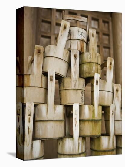 Buckets Stacked at Yasaka Shrine in Kyoto-Rudy Sulgan-Premier Image Canvas