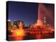 Buckingham Fountain illuminated at night, Chicago, Illinois, USA-Alan Klehr-Premier Image Canvas