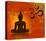 Buddha and Om Symbol-null-Stretched Canvas