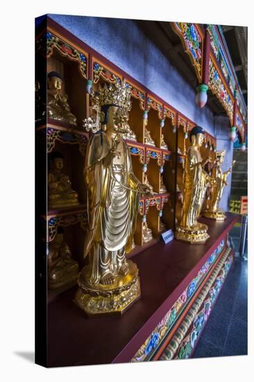 Buddha Collection under the Golden Maitreya Statue, Beopjusa Temple Complex, South Korea, Asia-Michael Runkel-Premier Image Canvas