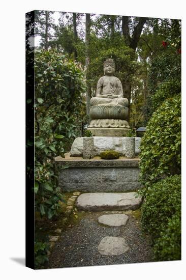 Buddha Statue in the Ryoan-Ji Temple, UNESCO World Heritage Site, Kyoto, Japan, Asia-Michael Runkel-Premier Image Canvas