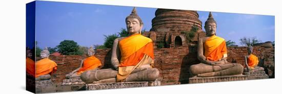 Buddha Statues Near Bangkok Thailand-null-Stretched Canvas