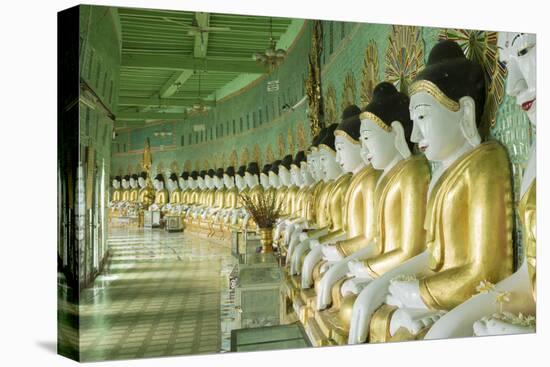 Buddhas in the U Min Thonze Cave Temple, Sagaing Hill, Sagaing, Myanmar (Burma), Southeast Asia-Alex Robinson-Premier Image Canvas