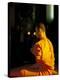 Buddhist Monk at Morning Prayer, Marble Temple, Bangkok, Thailand-Paul Souders-Premier Image Canvas