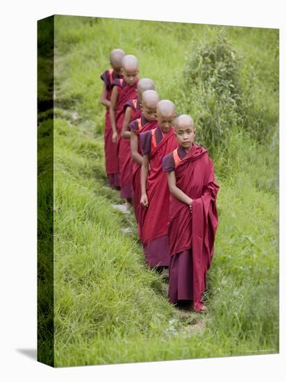 Buddhist Monks from Karchu Dratsang Monastery, Jankar, Bumthang, Bhutan-Angelo Cavalli-Premier Image Canvas
