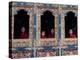 Buddhist Monks Look Through the Windows into the Courtyard of the Tango Monestary Near Thimphu-null-Premier Image Canvas