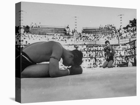 Buddhist Prayers at Beginning of the Prefight Ceremony of Muay Thai Boxing-Jack Birns-Premier Image Canvas