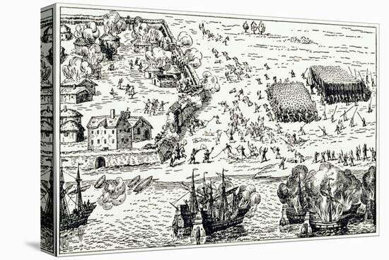 Buenos Aires: the First Settlement, Which Was Besieged by the Querandies in 1535-W. H. Koebel-Premier Image Canvas