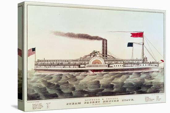 Buffalo and Chicago Steam Packet, Empire State-Currier & Ives-Premier Image Canvas