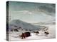 Buffalo Chase In Winter-George Catlin-Premier Image Canvas