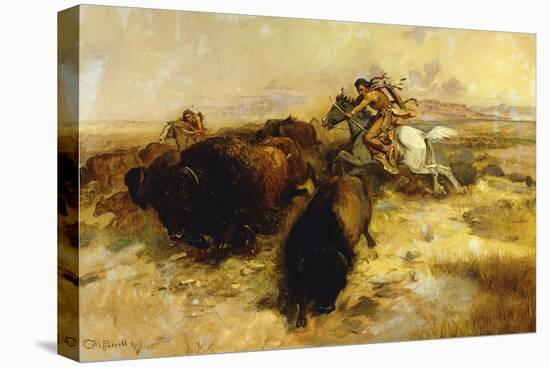 Buffalo Hunt, 1897-Charles Marion Russell-Premier Image Canvas