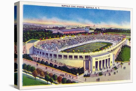 Buffalo, New York - Buffalo Civic Stadium View-Lantern Press-Stretched Canvas