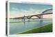 Buffalo, New York - View of the Peace Bridge over Niagara River-Lantern Press-Stretched Canvas