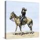 Buffalo Soldier Drinking from His Canteen on a Desert March-null-Premier Image Canvas