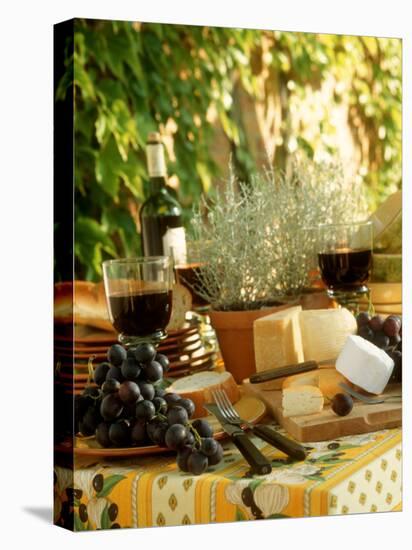 Buffet with Cheese and Grapes-Roland Krieg-Premier Image Canvas