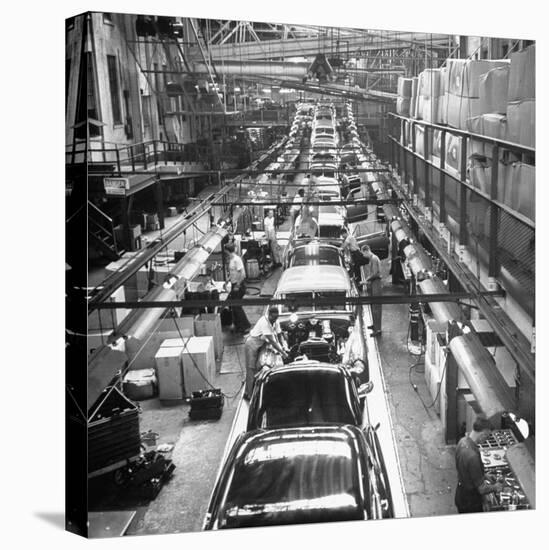 Buicks on the Assembly in Various Stages of Production in the Plant-Frank Scherschel-Premier Image Canvas
