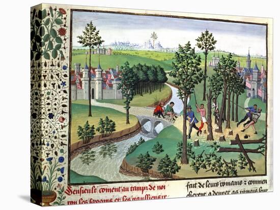 Building a Road, 15th Century-null-Premier Image Canvas