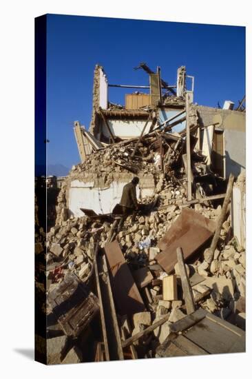 Building Destroyed by Earhquake-null-Premier Image Canvas