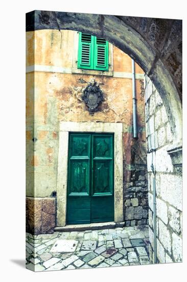 Building Detail, Stari Grad (Old Town), the Bay of Kotor, Kotor, Montenegro-Doug Pearson-Premier Image Canvas