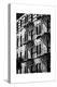 Building Facade New York with Fire Escapes, Manhattan, NYC, White Frame, Full Size Photography-Philippe Hugonnard-Premier Image Canvas