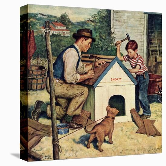 "Building the Doghouse", March 24, 1951-Amos Sewell-Premier Image Canvas