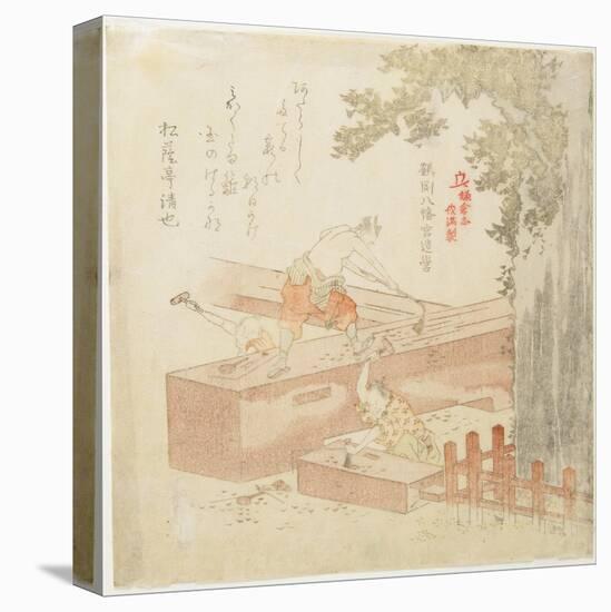 Building the Tsurugaoka Machimangu Shrine-Kubo Shunman-Premier Image Canvas