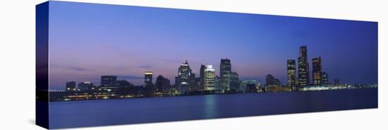 Buildings at the Waterfront, Detroit, Michigan, USA-null-Premier Image Canvas