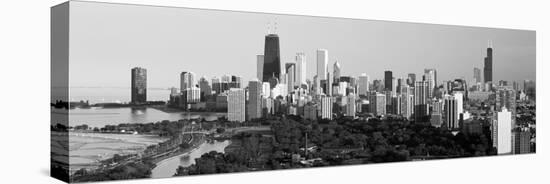 Buildings in a City, View of Hancock Building and Sears Tower, Lincoln Park, Lake Michigan-null-Stretched Canvas