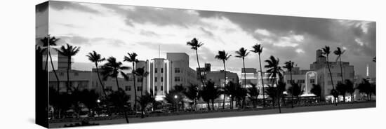 Buildings Lit Up at Dusk, Ocean Drive, Miami Beach, Florida, USA-null-Premier Image Canvas