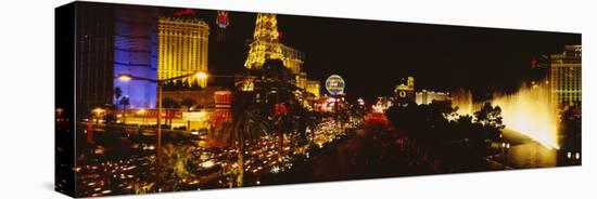 Buildings Lit Up at Night, Las Vegas, Nevada, USA-null-Premier Image Canvas
